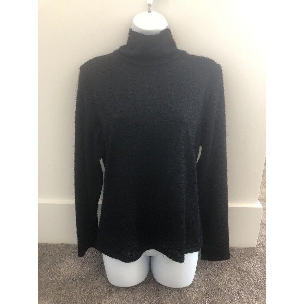 Donna Jessica Sweater Turtle Neck NWT Navy & Black   DJ4